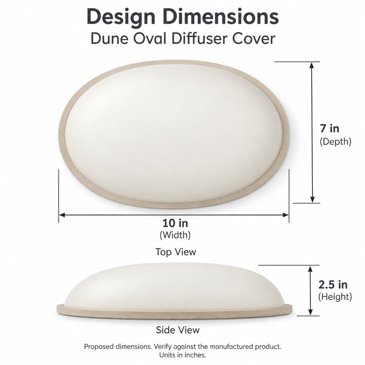 Dune Oval Diffuser Cover