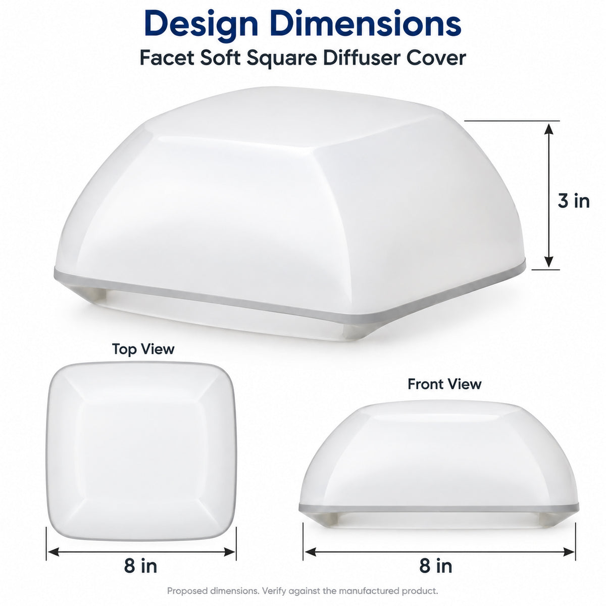 Facet Soft Square Diffuser Cover