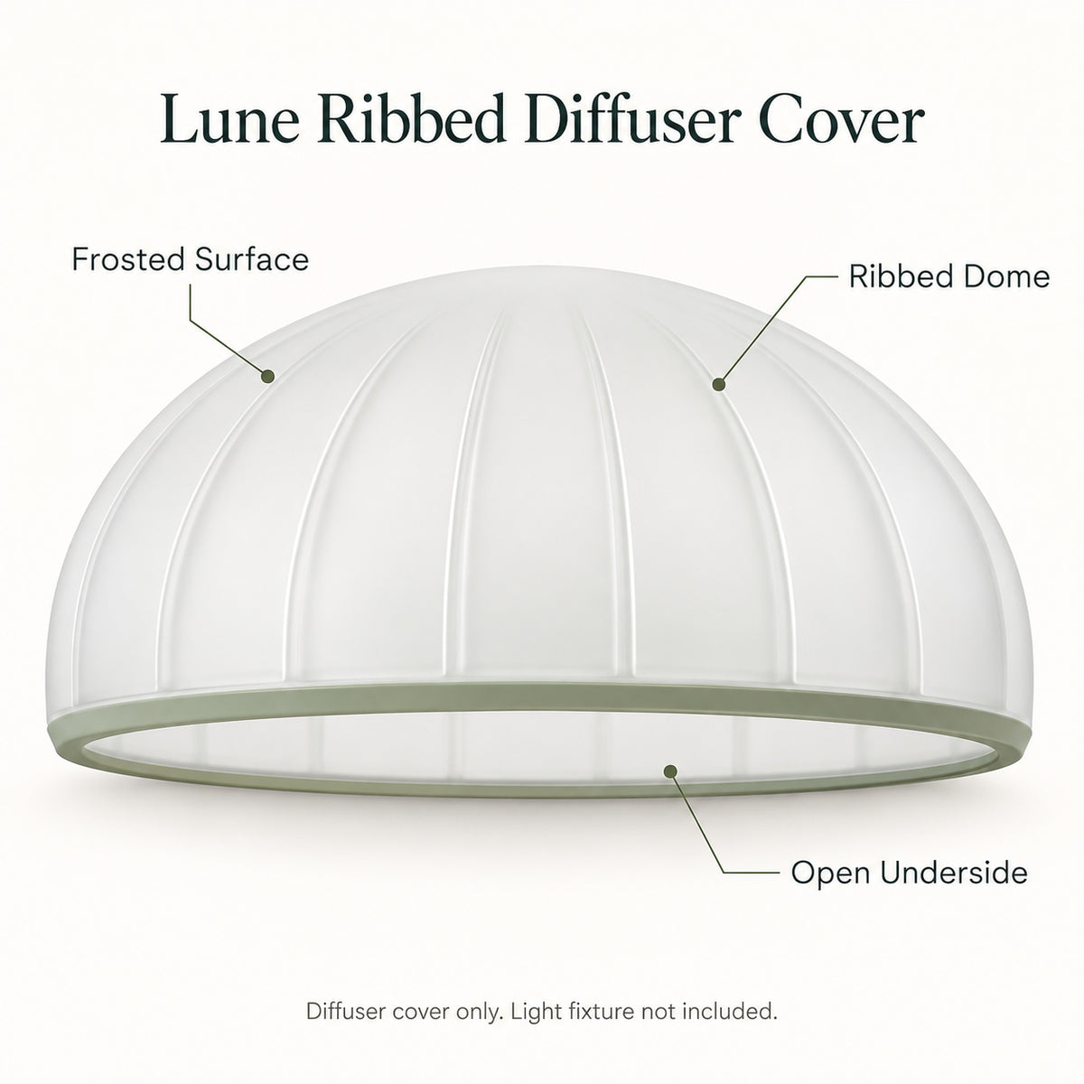 Lune Ribbed Diffuser Cover