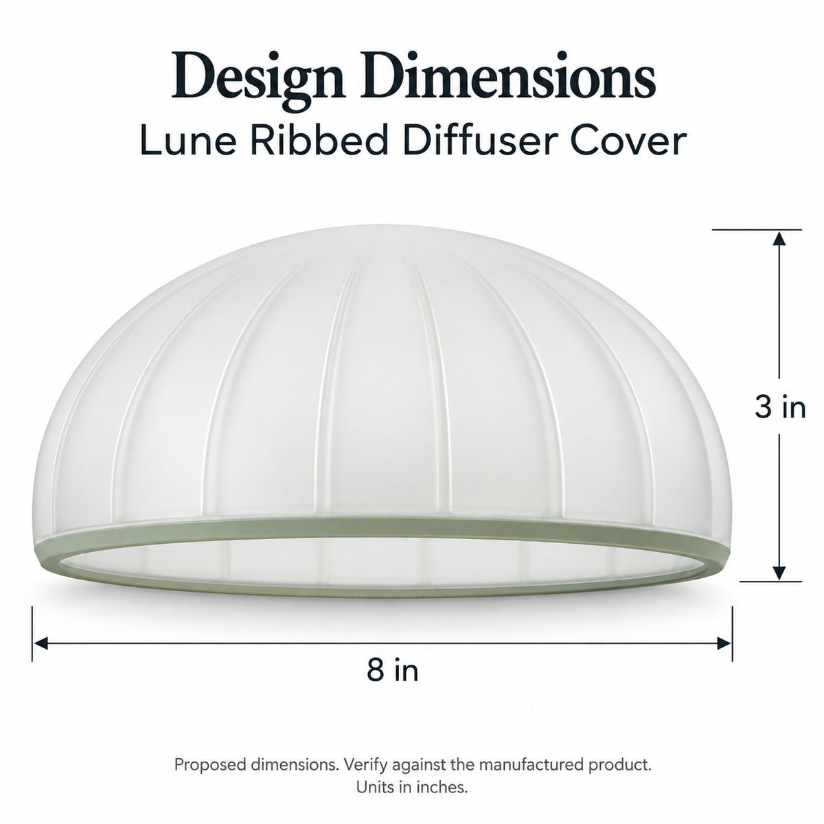 Lune Ribbed Diffuser Cover