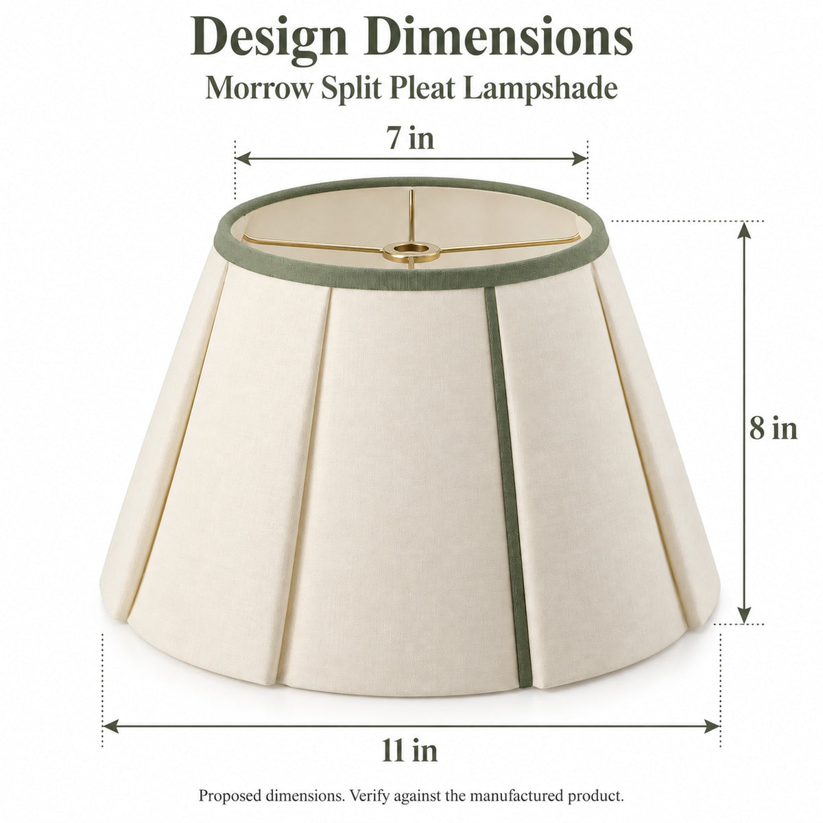 Morrow Split Pleat Lampshade