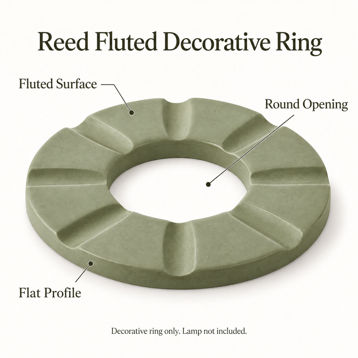 Reed Fluted Decorative Ring